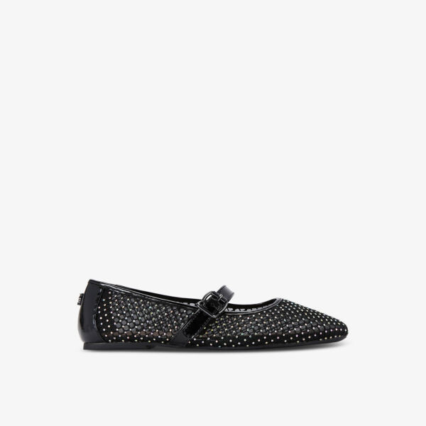 Балетки Nina из сетки, украшенные стразами Kg Kurt Geiger, черный