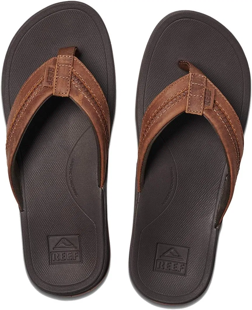 Мужские кожаные шлепанцы Reef Ortho-Bounce Coast, Brown