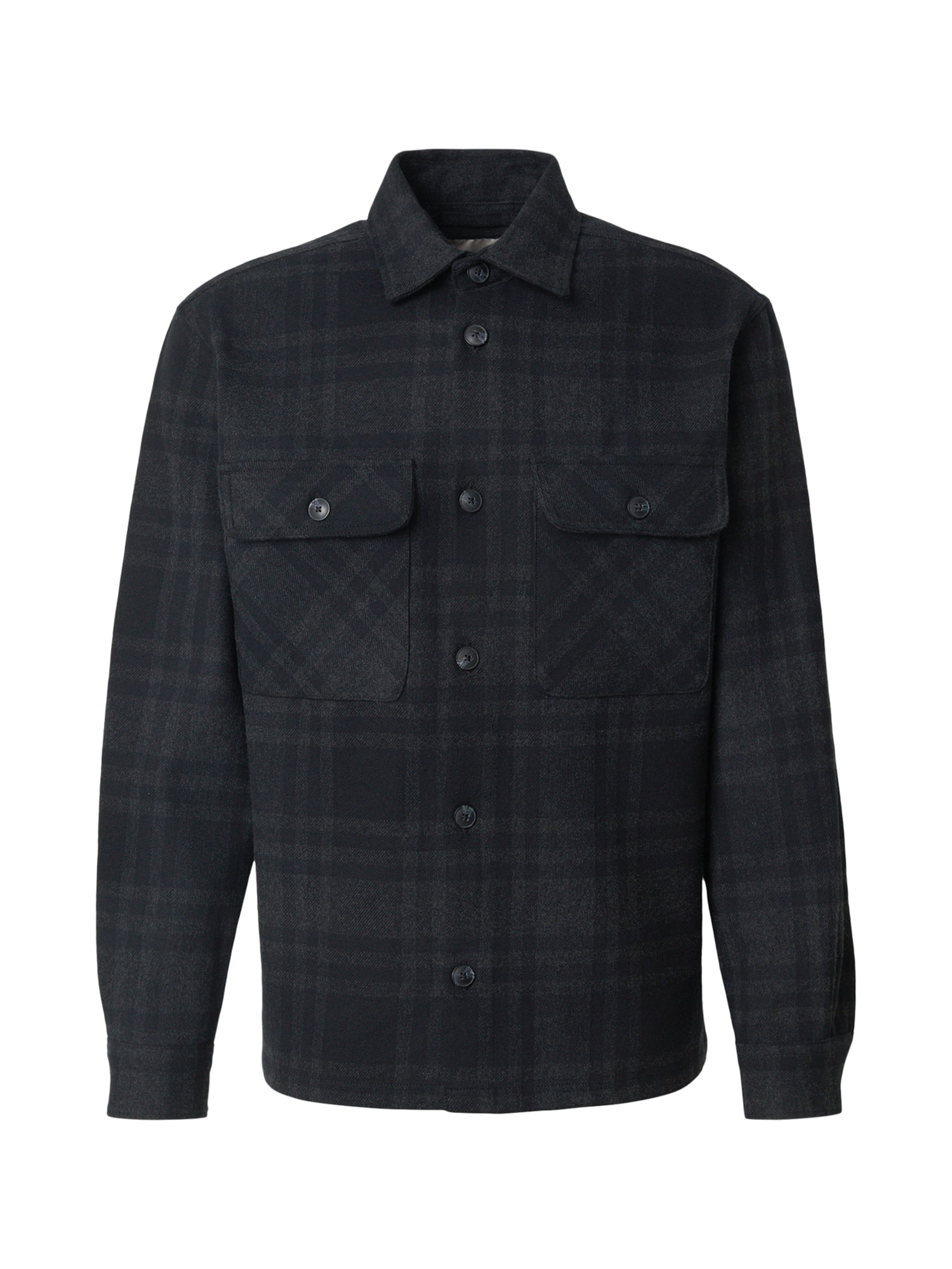 

JACK & JONES Рубашка на пуговицах 'JWHRAYMOND' черного цвета Regular fit
