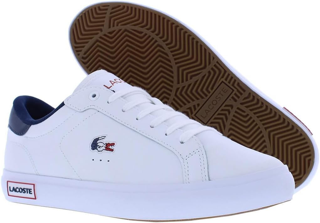 Кроссовки Lacoste Powercourt для мужчин, White, Navy/Red — фото 4