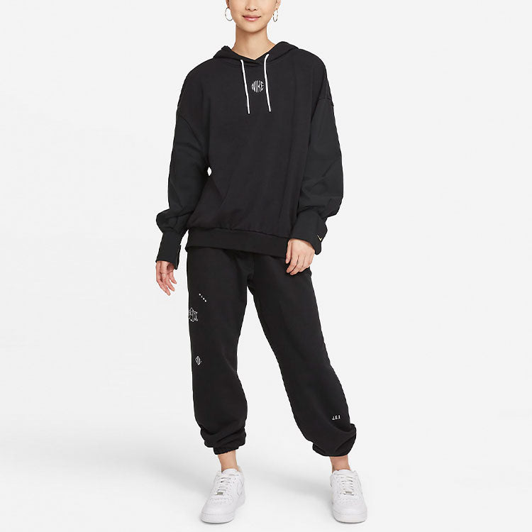 Спортивные брюки (WMNS) Nike Sportswear Icon Clash Oversized Casual Sports Lacing Breathable Long Pants/Trousers Black DD5043-010 — фото 3
