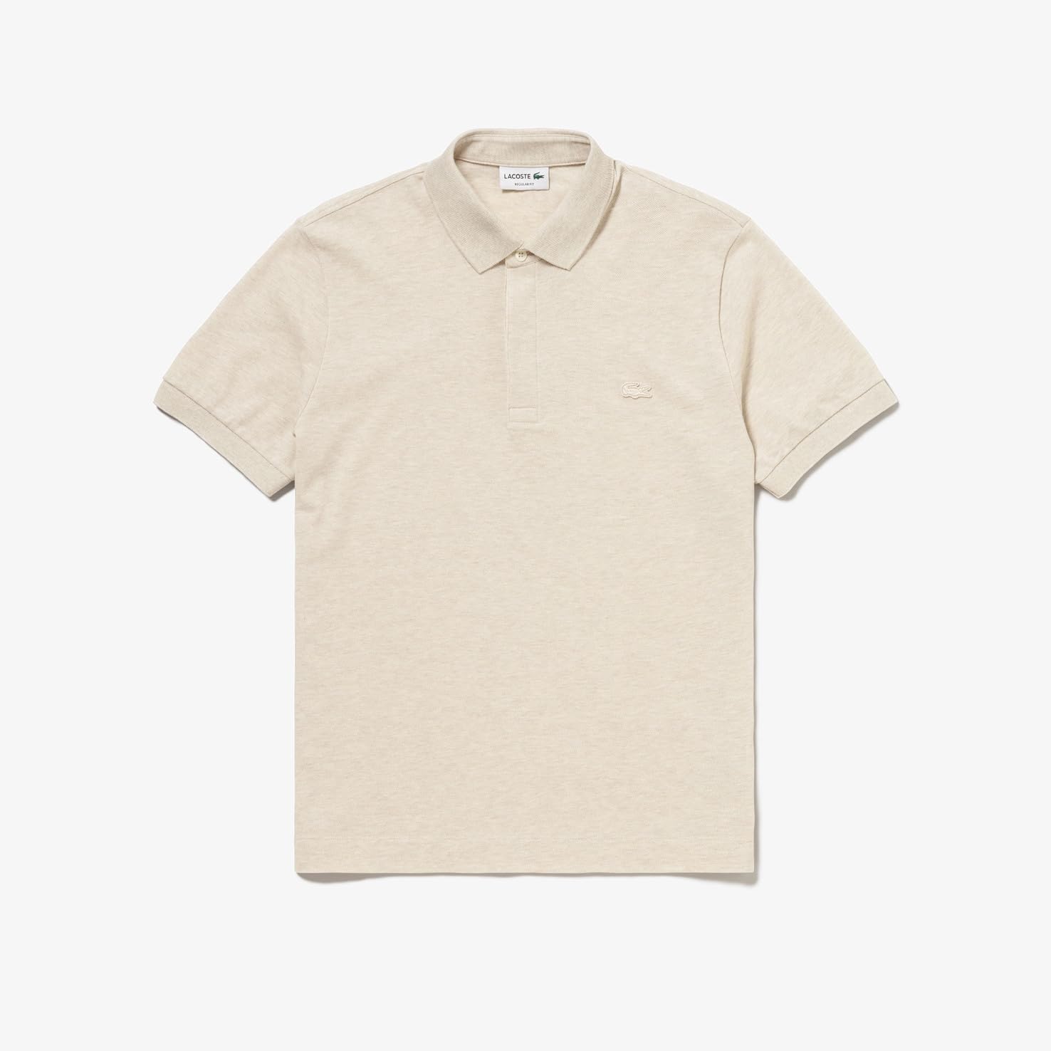 Мужская поло-рубашка Lacoste Regular Fit Stretch Paris (с коротким рукавом) PH5522L (старый цвет), песочный — фото 3