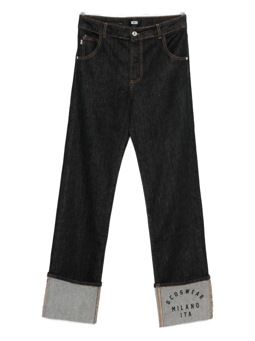 

Джинсы с подогнутым краем Gcds, черный