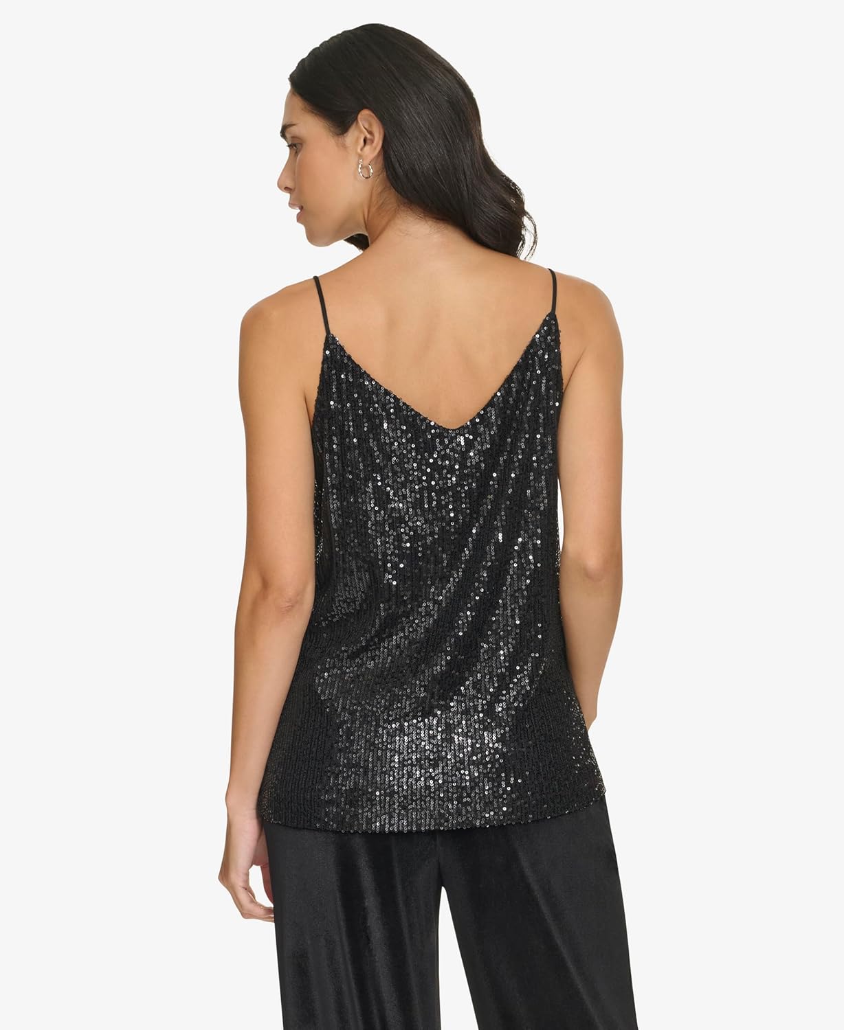 Женская блузка без рукавов Calvin Klein с высоким воротом, Black — фото 4