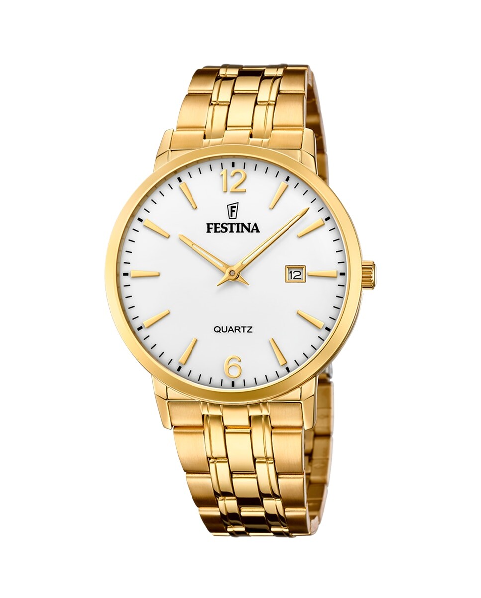 

Мужские часы F20513/2 Acero Classico из золотой стали Festina, золотой