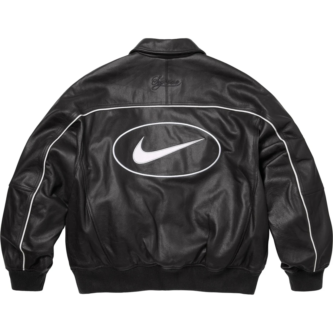 

Supreme Кожаная бейсбольная куртка Nike, Black