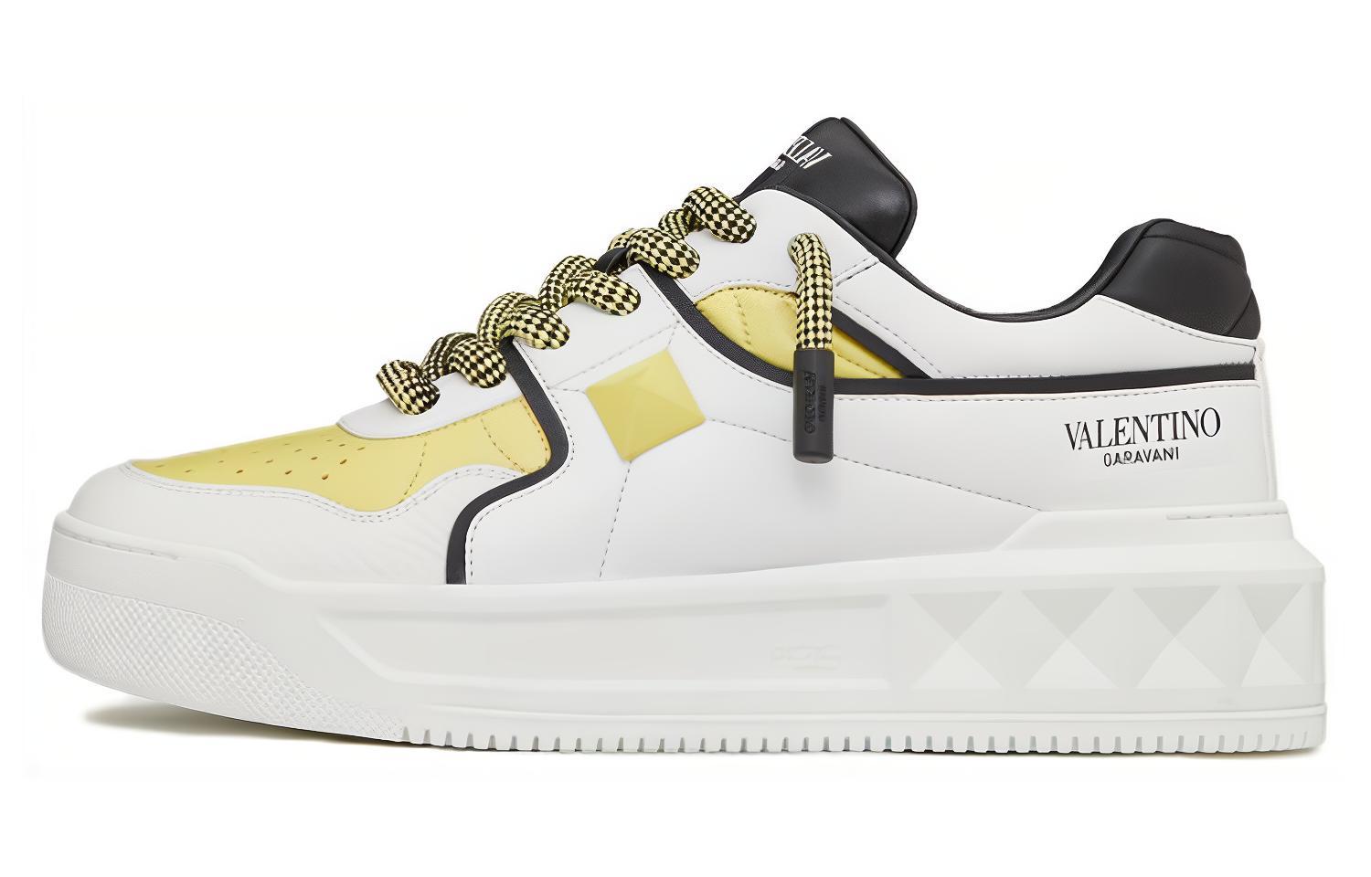 

Valentino Низкие кроссовки для скейтбординга ONE STUD XL, мужские, белые, желтые