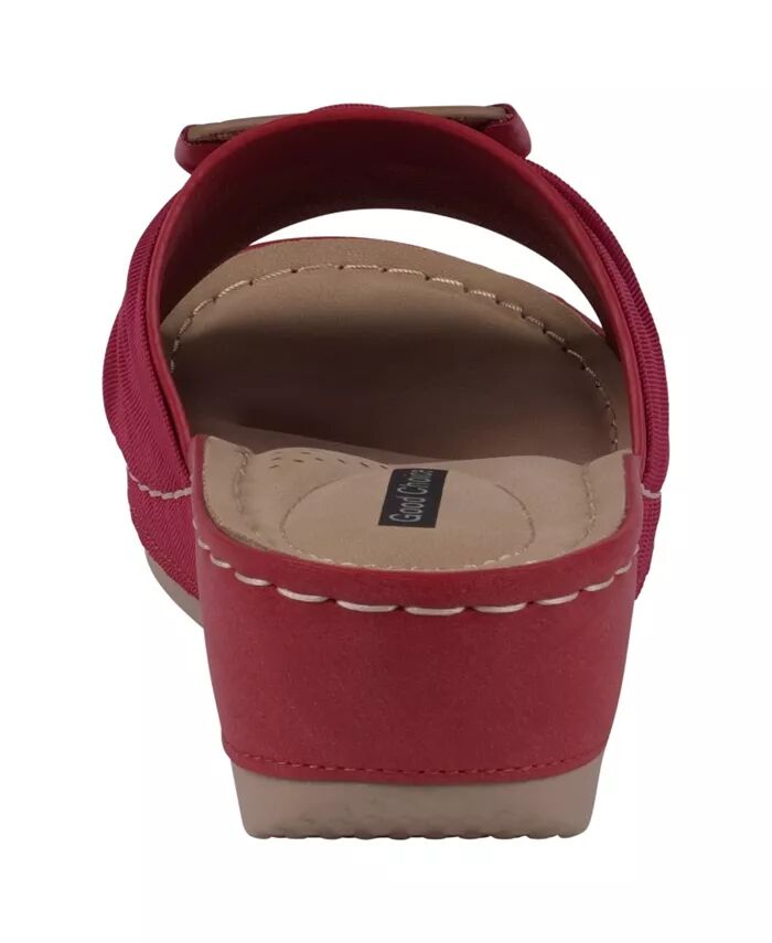 Женские босоножки Ellen Comfort Slip On Wedge GC Shoes, красный — фото 3