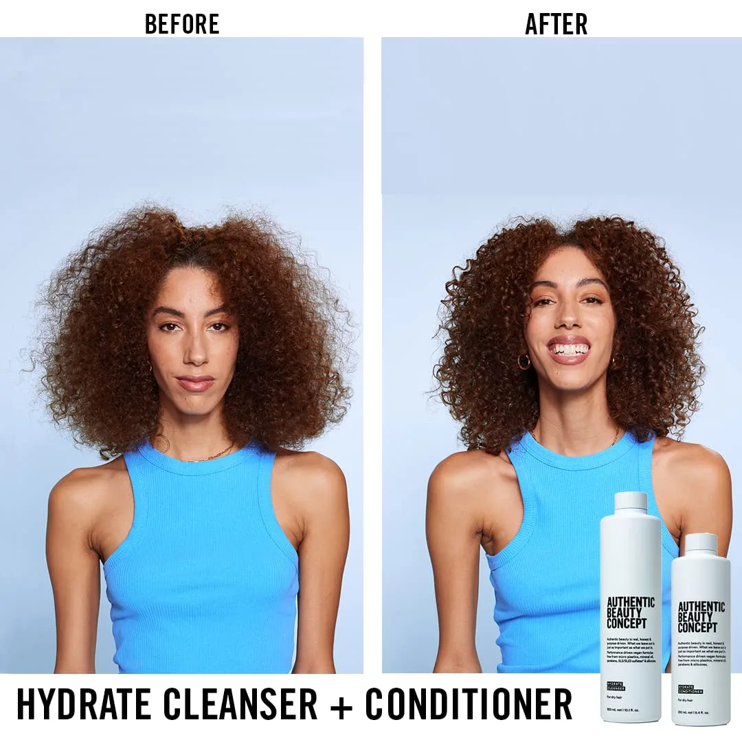 Authentic Beauty Concept Hydrate Cleanser шампунь для нормальных, сухих и вьющихся волос, увлажняет и придает блеск, веганский, без сульфатов 299 мл (.) — фото 4