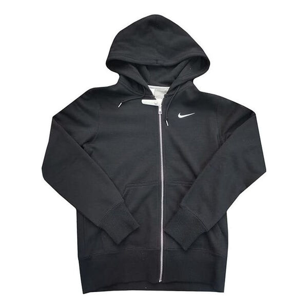 

Толстовка Nike Classic Small Logo Full Zip Hoodie 'Black', черный