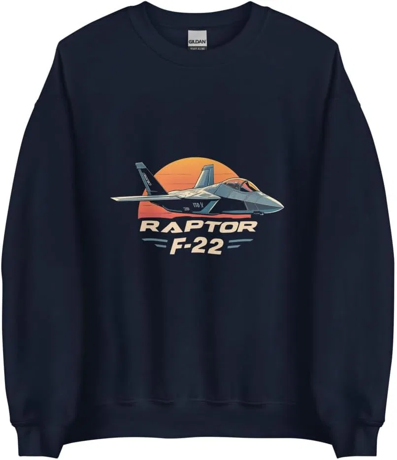Свитшот Unisex F-22 Raptor для авиационных энтузиастов Generic, темно-синий
