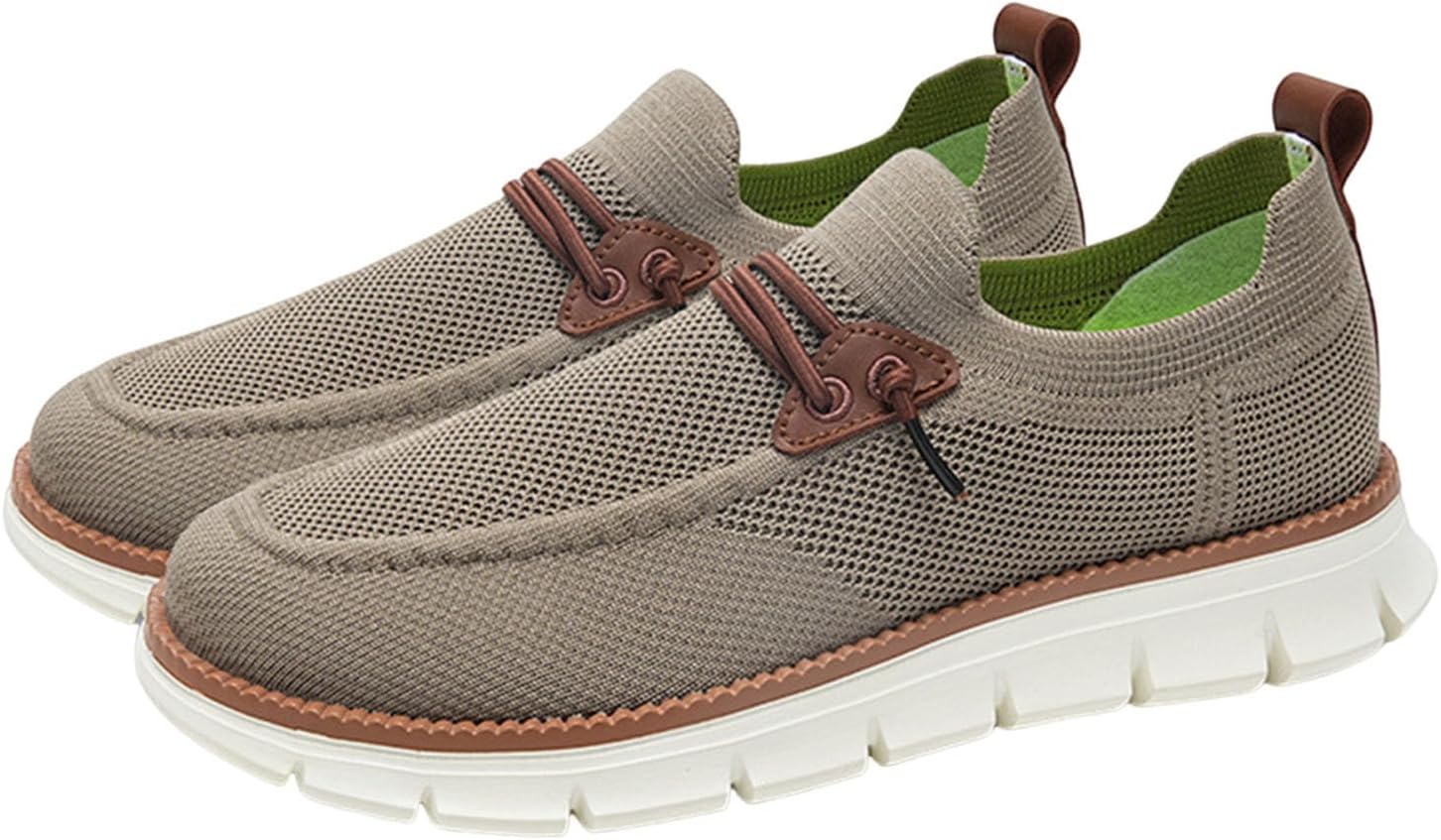 

Мужские лоферы, повседневные слипоны, кроссовки, модные шнурованные туфли, деловые оксфорды, рабочая легкая обувь Generic, хаки