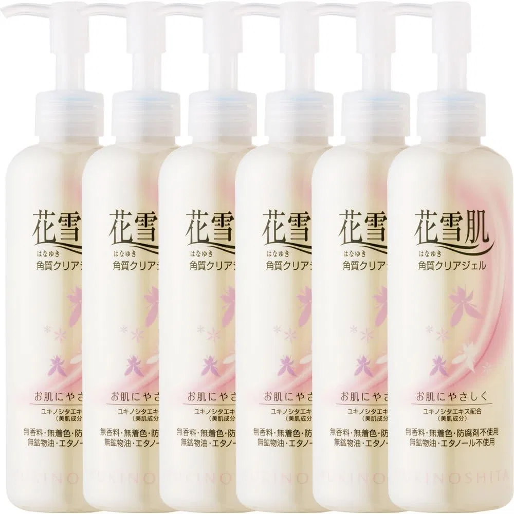 Скраб-гель для лица Hanayuki Skin Clear Exfoliating Gel с экстрактом камнеломки, 240 мл, 6 шт.