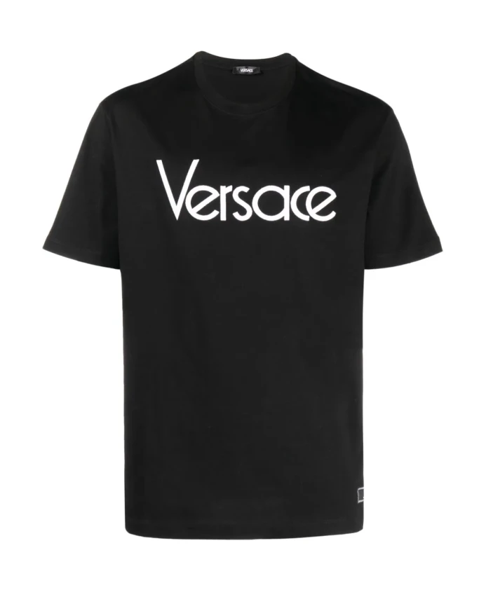 

Футболка и поло с вышивкой логотипа Versace, черный