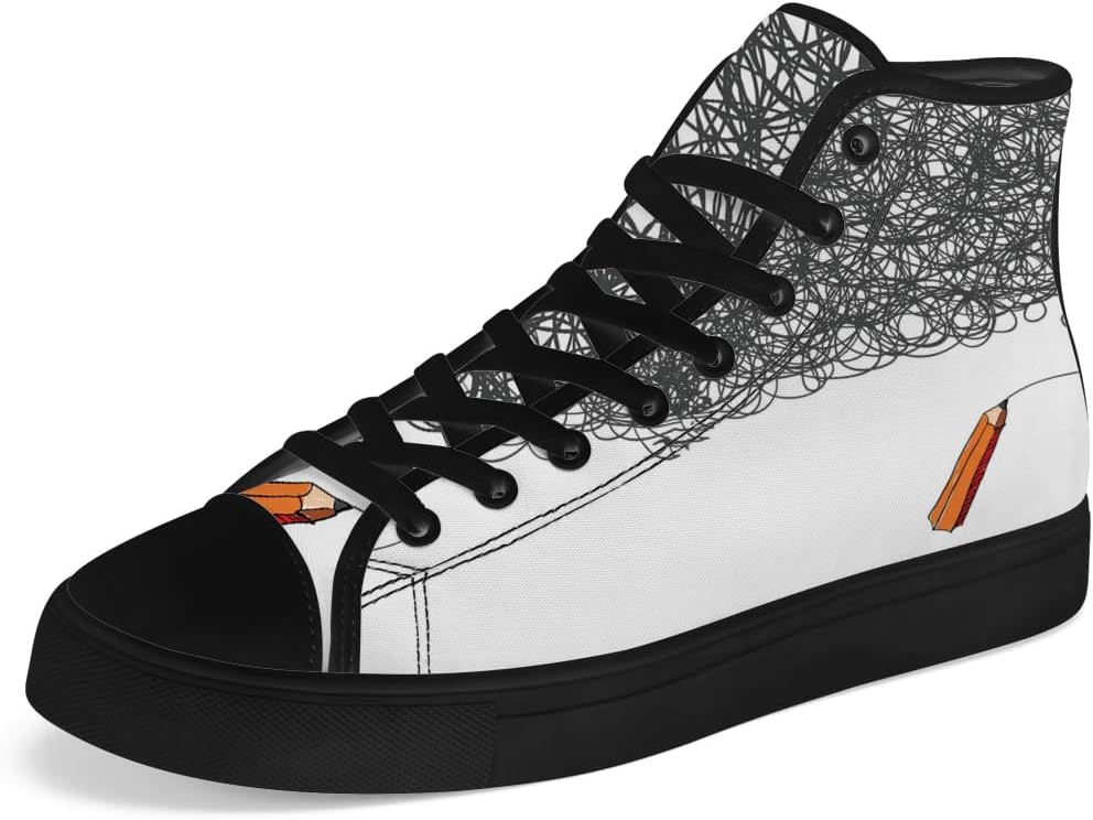 

Мужские и женские высокие кеды-карандаш из парусины Chebing, белый