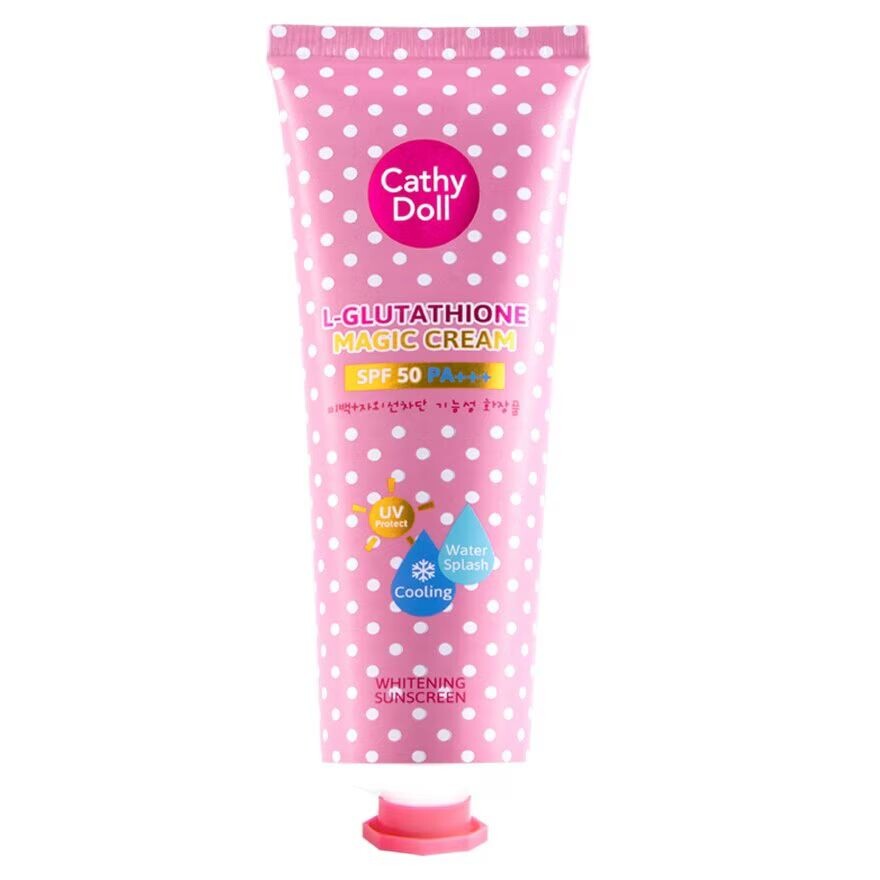 

Cathy Doll Отбеливающий солнцезащитный крем Magic Cream с L-глутатионом SPF50 PA+++ 138 мл, Pink