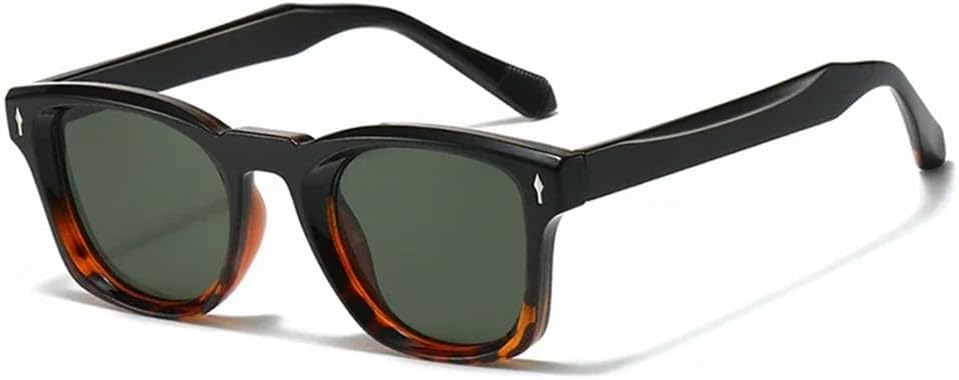 

Солнцезащитные очки Rivets для женщин, градиентные, с защитой от УФ-излучения UV400, для мужчин, для путешествий на открытом воздухе и вождения UYPTK, Black Leopard Green