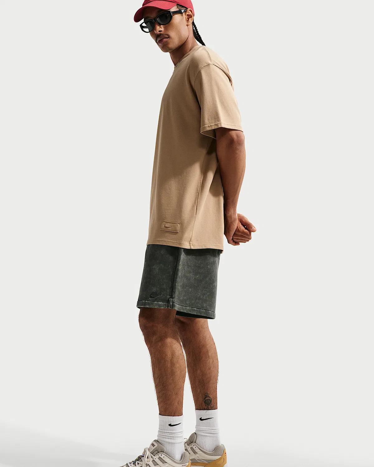 Мужские флисовые шорты Nike Club, Anthracite/Anthracite — фото 4