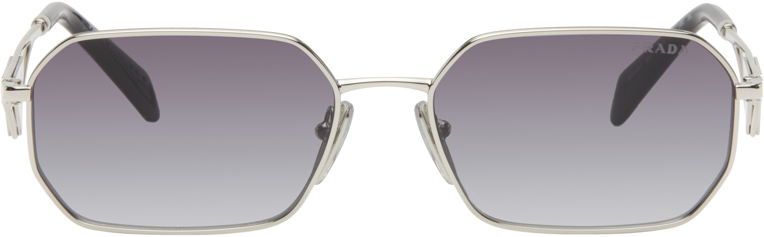 

Солнцезащитные очки с треугольным логотипом Prada Eyewear, Silver