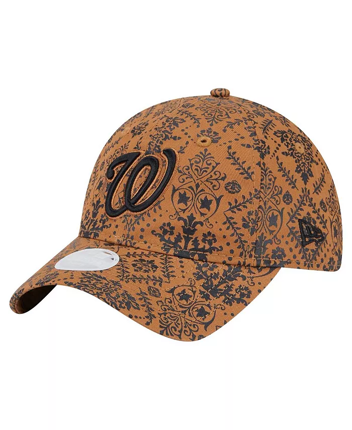 

Женская коричневая регулируемая бейсболка Washington Nationals Vintage Deco 9TWENTY New Era