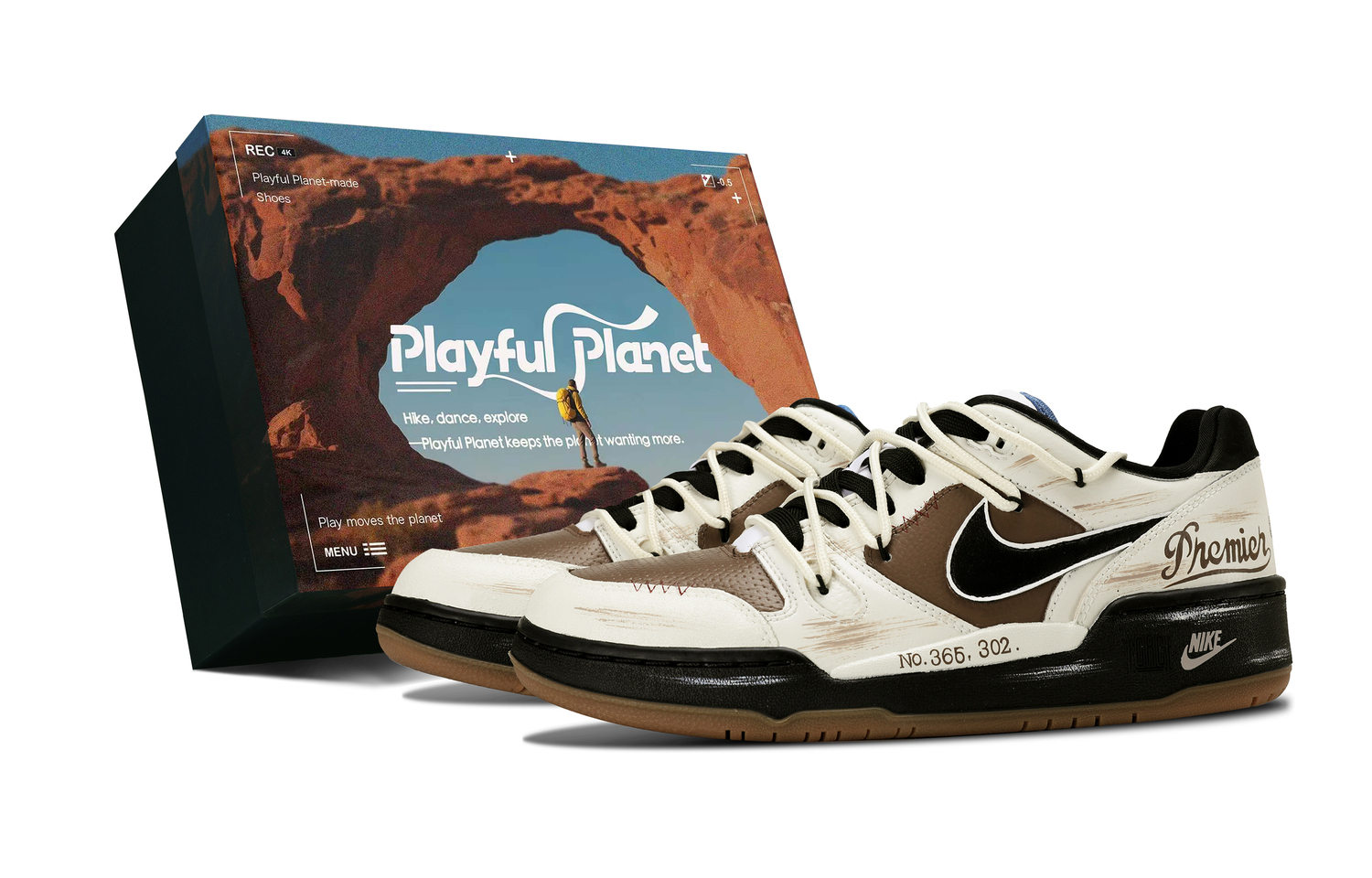 

Полу устойчивые к истиранию скейтборд кроссовки мужские beige, coffee и multicolor Nike, бежевый, коричневый & мультиколор