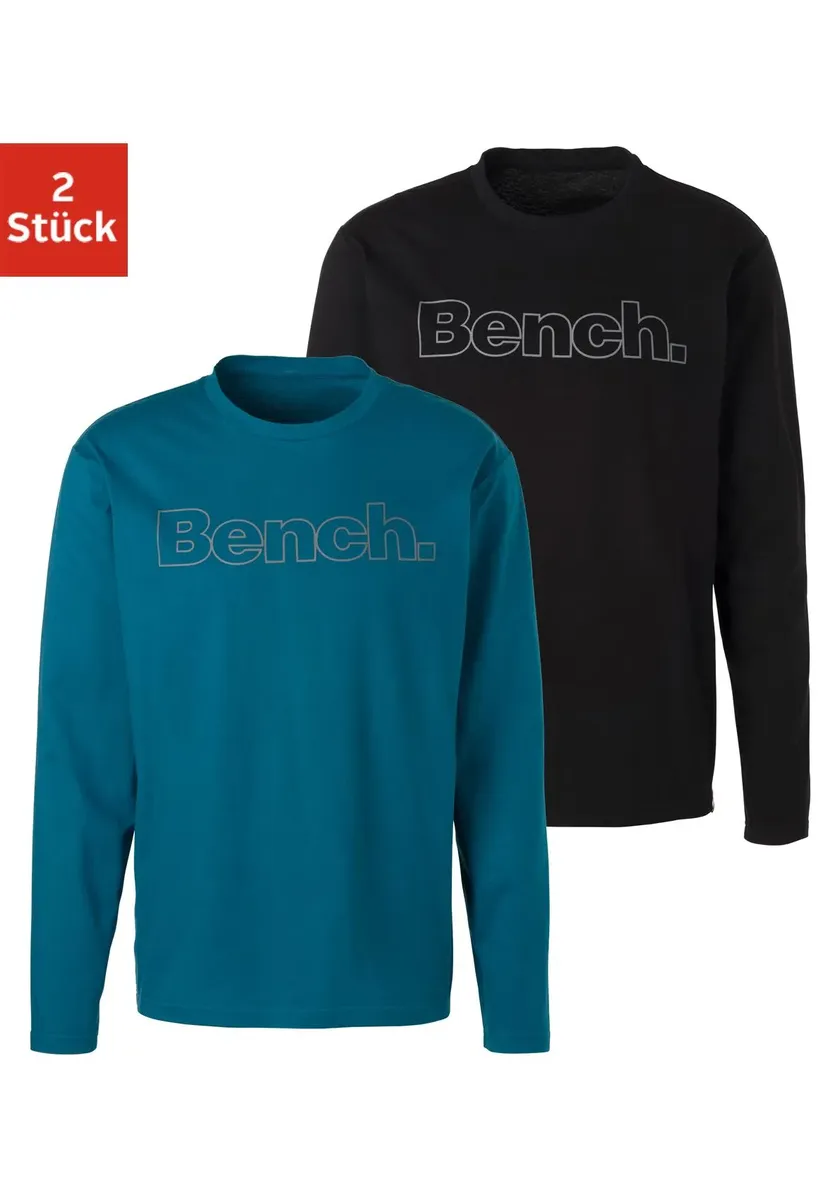 

Bench Рубашка для отдыха с длинными рукавами и скамейкой. Печать спереди Bench Loungewear, черный