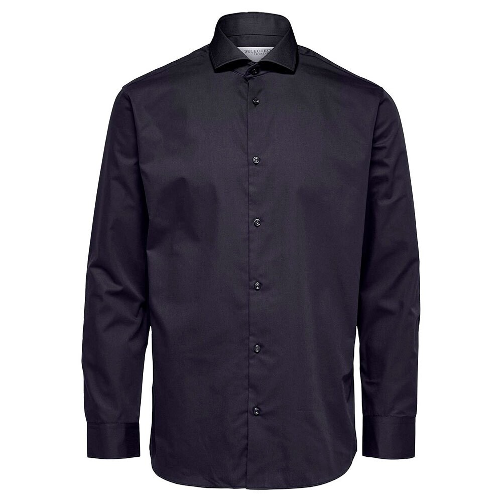 

Рубашка с длинным рукавом Selected Ethan Cut Away Slim, синий