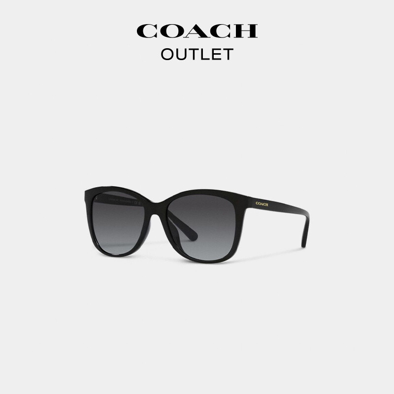 

Женские квадратные солнцезащитные очки COACH, черный