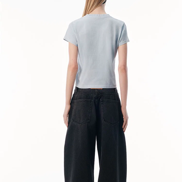 Футболка с круглым вырезом Alexander Wang Blue — фото 4