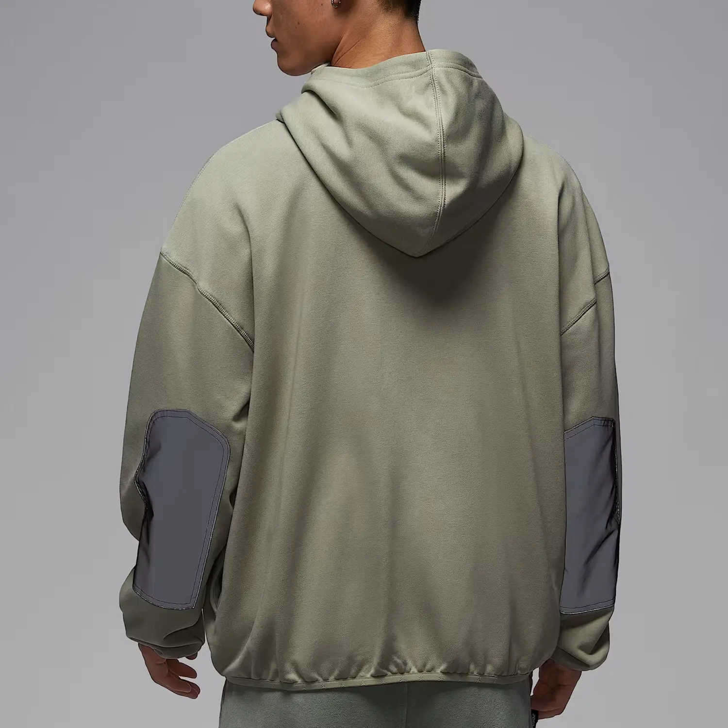 Бруклинский мужской худи на молнии Hike Mike Jordan, fir wood зеленый/bright желтый/metallic серебряный — фото 4
