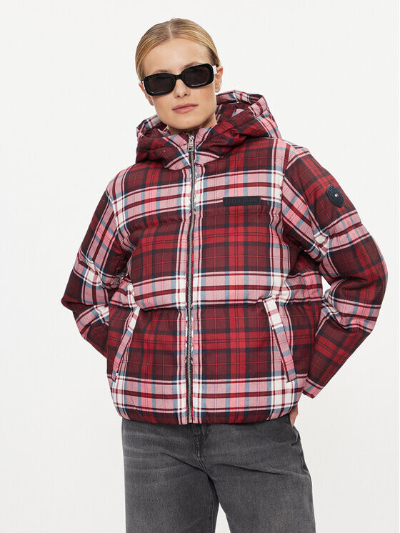 

Пуховик свободного кроя Tommy Hilfiger, красный