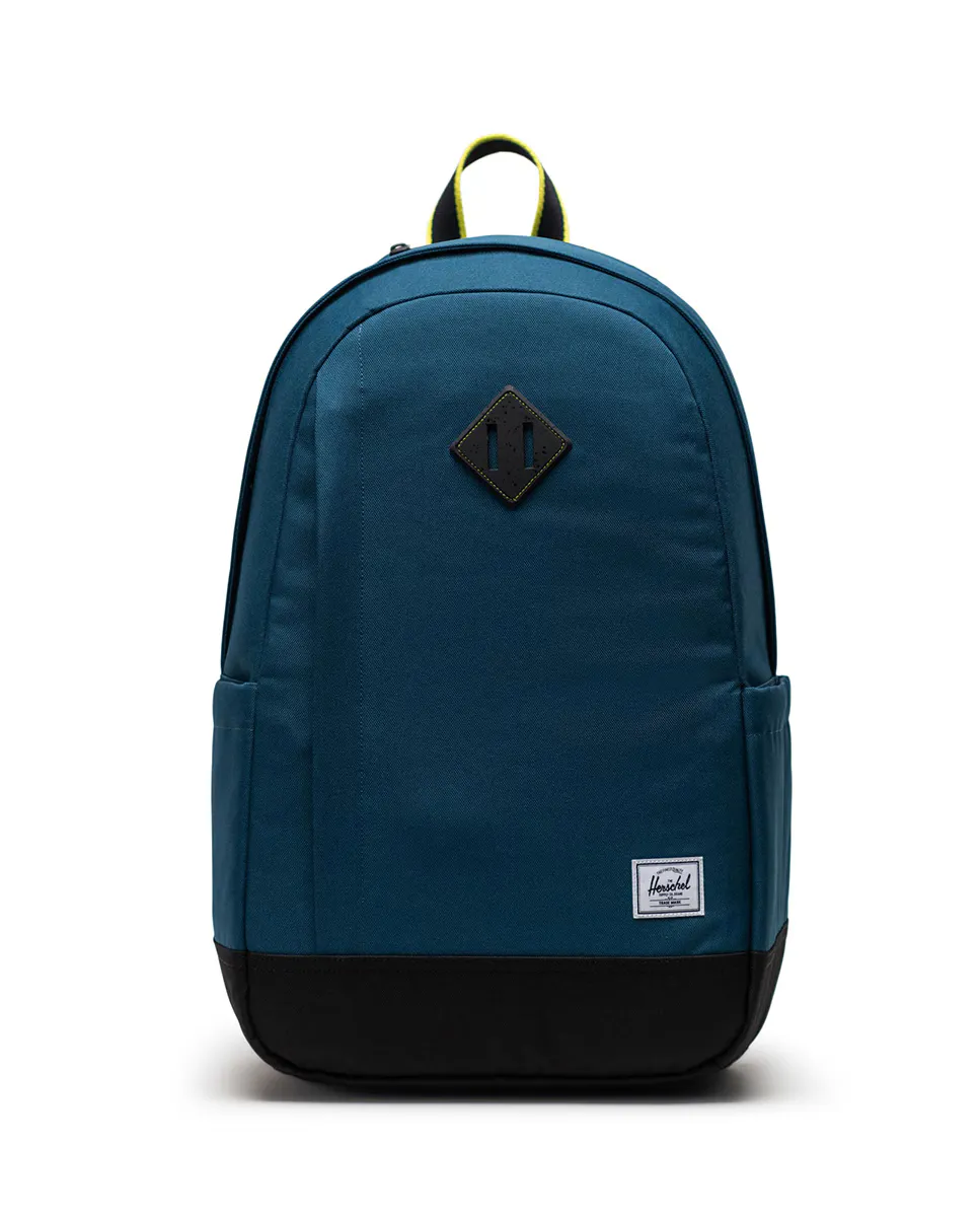 

Переработанный мужской рюкзак из сине-черной ткани 26 л Herschel, синий