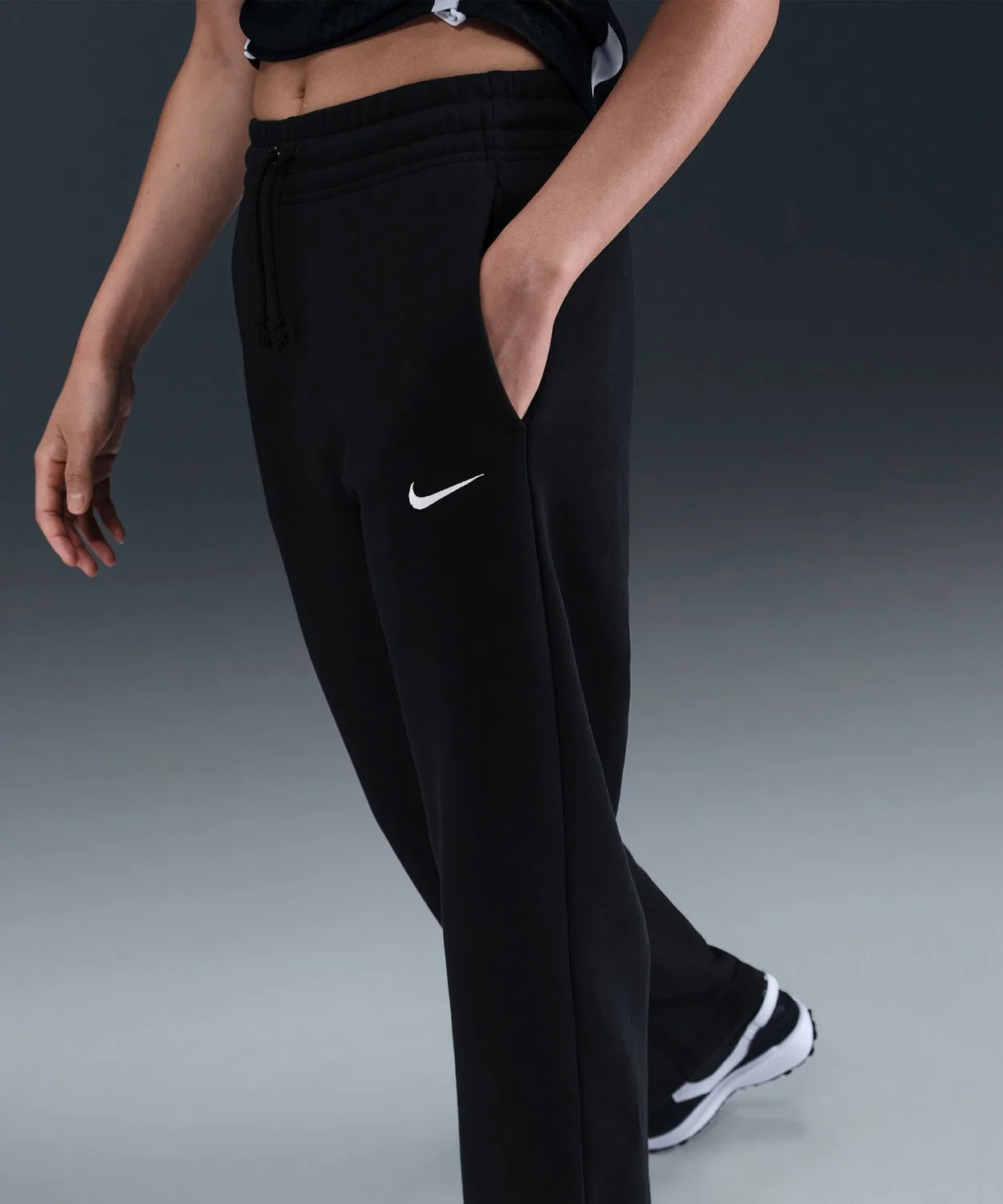 Спортивные штаны Nike Sportswear Phoenix Fleece Wide, серые — фото 3