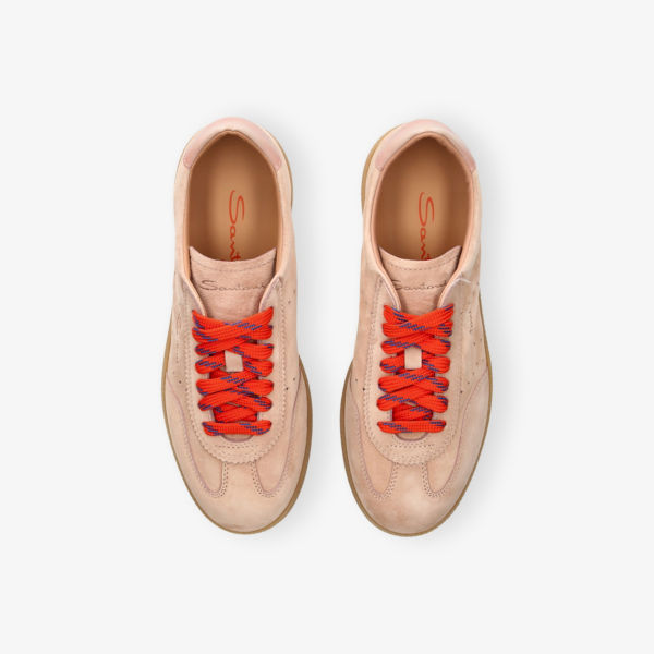 Кроссовки Santoni Oly pulse из замши низкие, розовый — фото 2