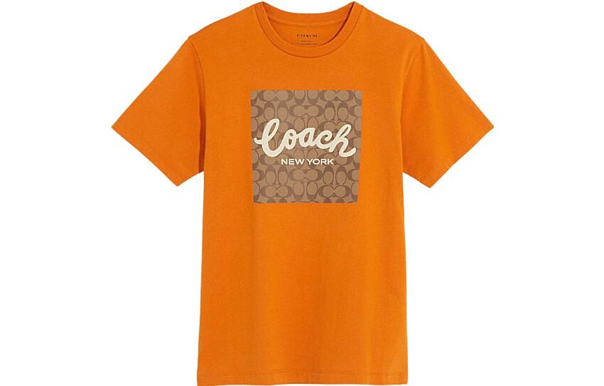 

Футболка мужская оранжевая Coach, оранжевый
