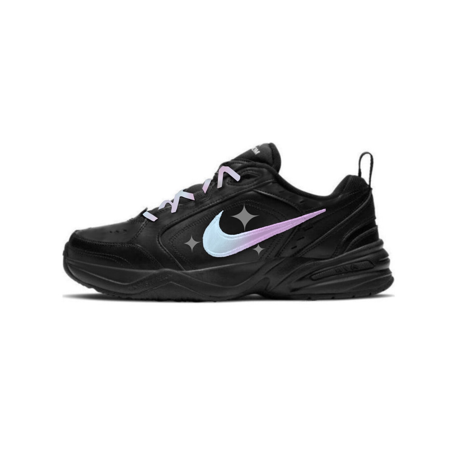 

Кроссовки Air Monarch 4 Chunky унисекс с низким верхом, черный/фиолетовый/розовый Nike