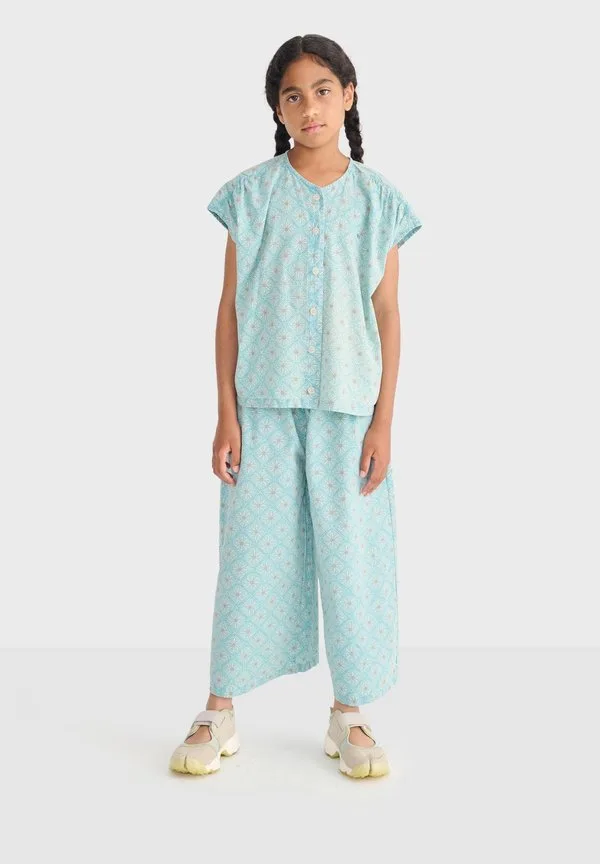 Блузка с мозаичным узором «маргаритки» Bobo Choses, Light Blue — фото 2