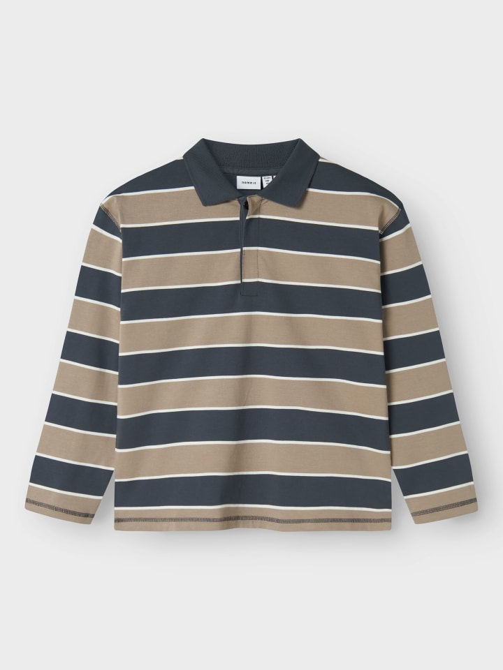 

Рубашка-поло с длинными рукавами NKMOLLIE из жареного кешью name it