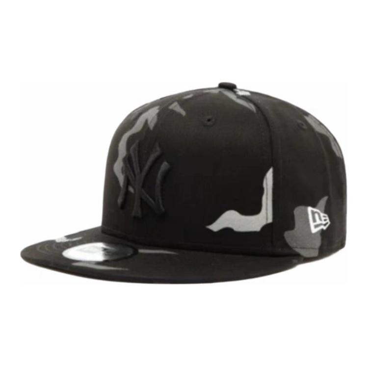 

New Era Хлопковая бейсболка унисекс черный камуфляж, Black Camouflage