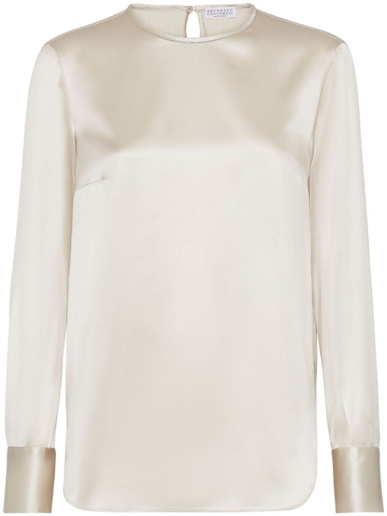 

Brunello Cucinelli атласная футболка с длинными рукавами, серый