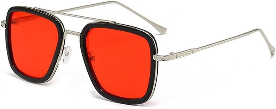 

Винтажные солнцезащитные очки-авиаторы квадратной формы для мужчин и женщин, металлические прямоугольные, винтажные, прозрачные, модные солнцезащитные очки Kelukes, 5-silver Frame