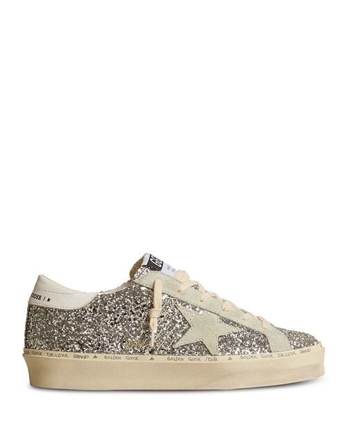 

Женские низкие кеды Hi Star с блестками Golden Goose, цвет Silver