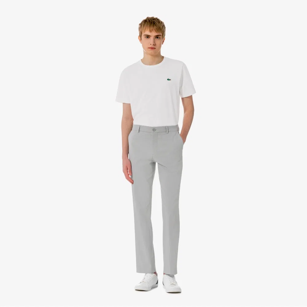 Мужские чиносы из смесовой пряжи светло-серые от Lacoste — фото 4