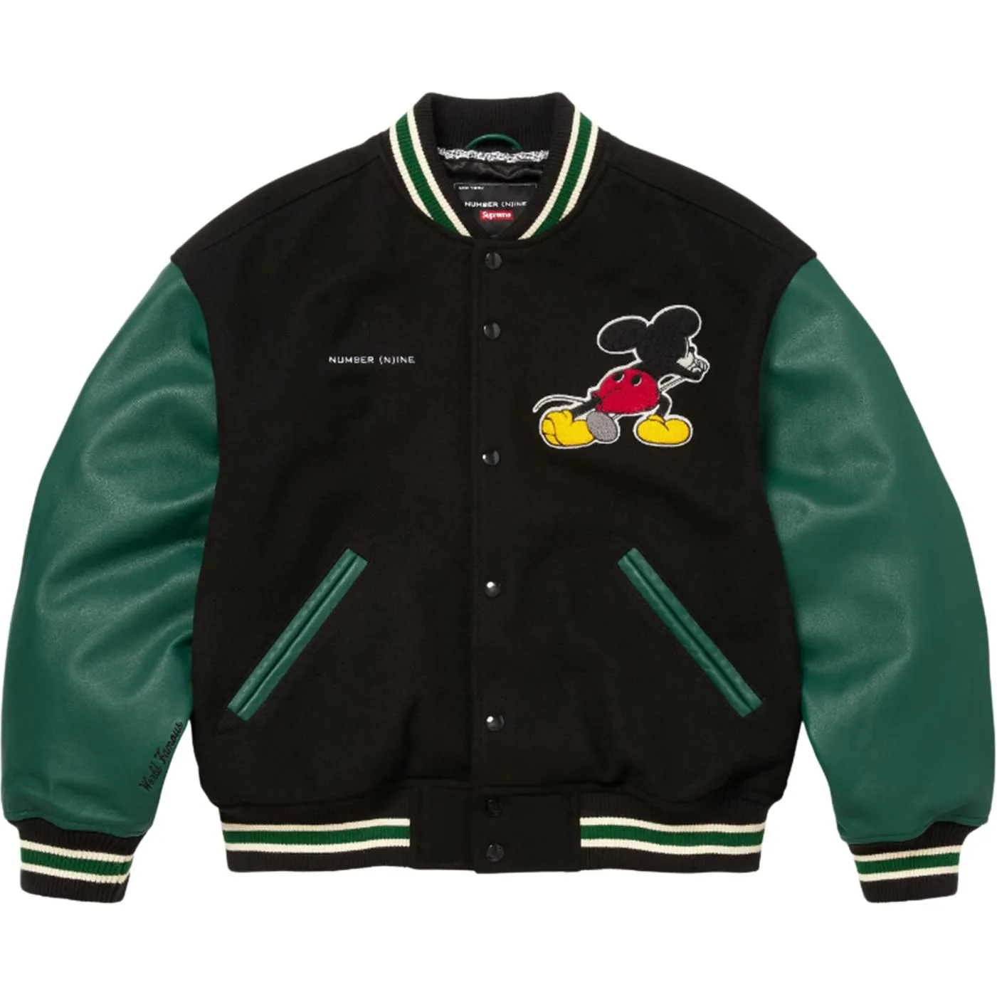 Варенка с аппликацией Микки Supreme, Black Green (No Badge)
