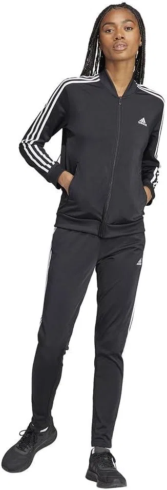 Спортивный костюм с лампасами adidas, черный