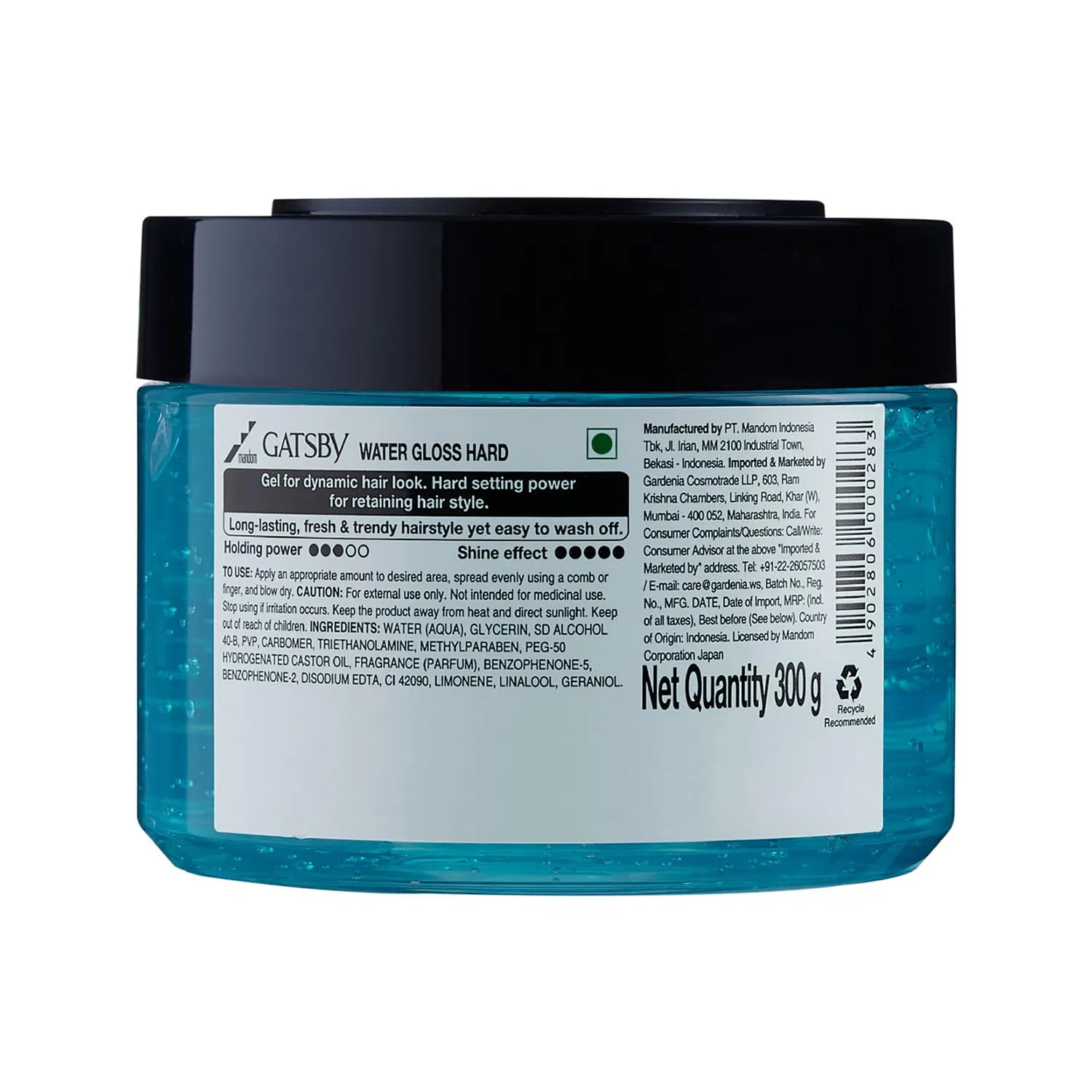Гель для волос Gatsby Leather Water Gloss Hard Blue 300 г Gatsby — фото 2