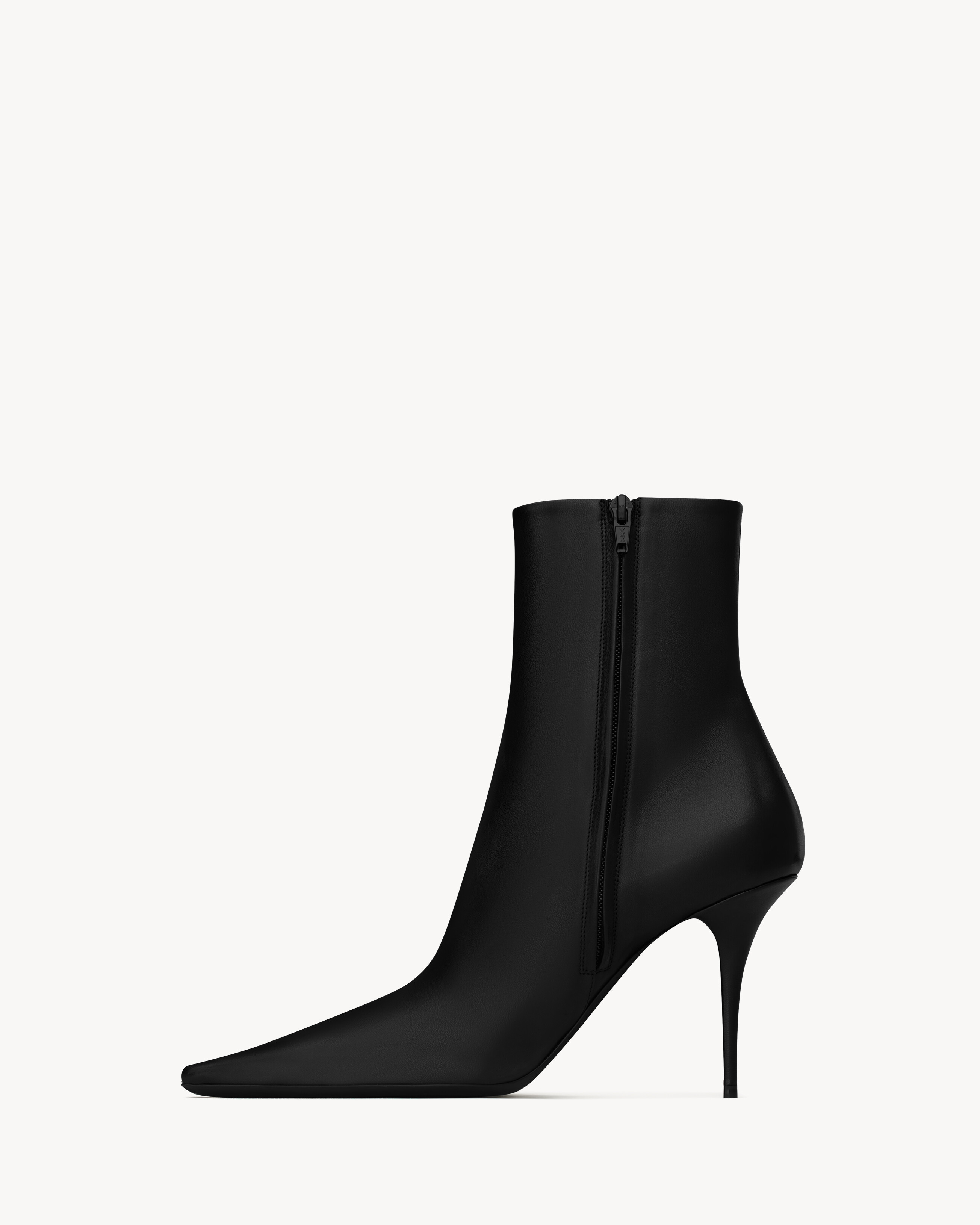 Ботильоны ASHLEY из гладкой кожи Saint Laurent, черный — фото 3