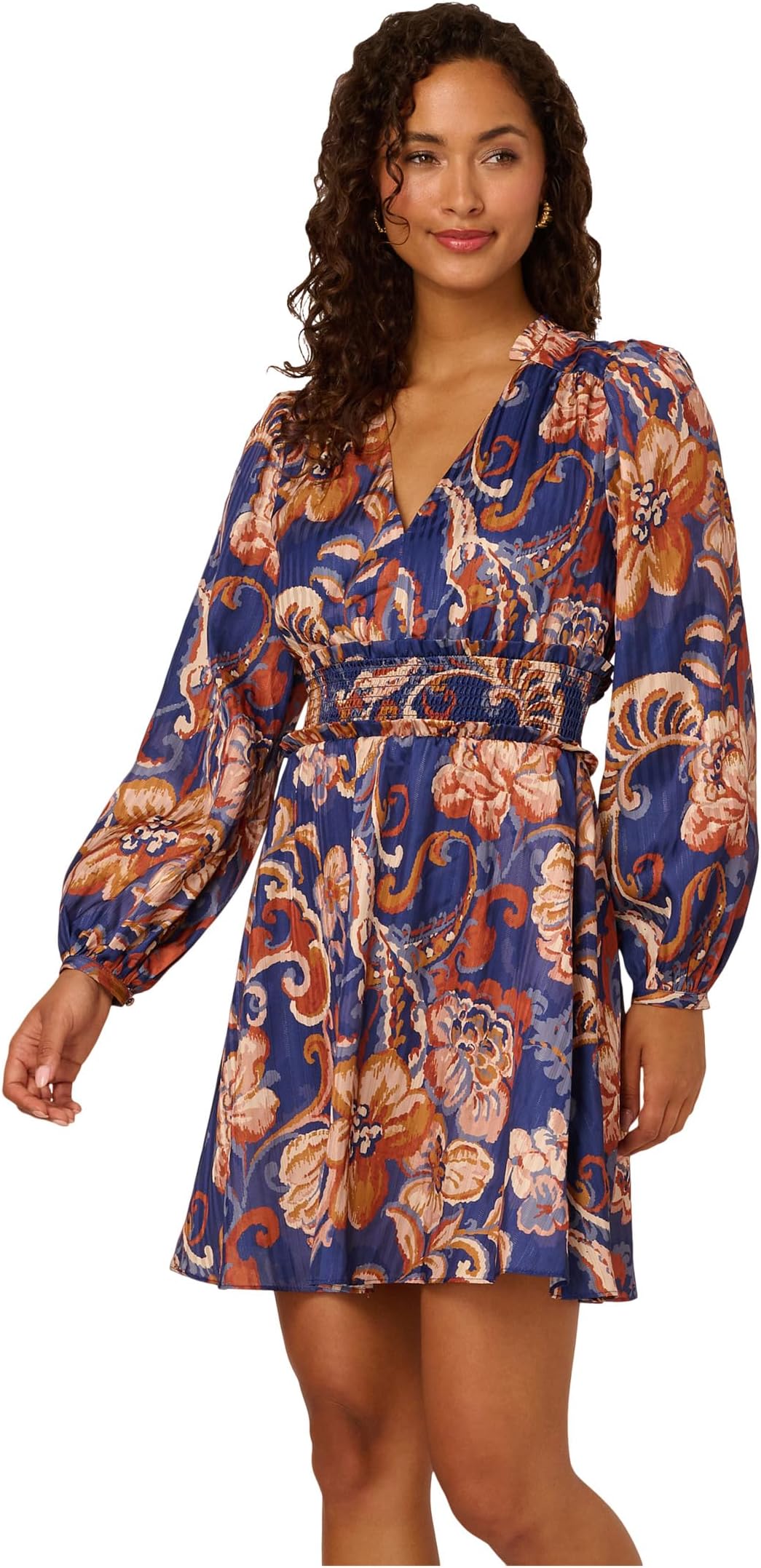 

Платье Adrianna Papell Short Printed Dress, цвет Blue Multi