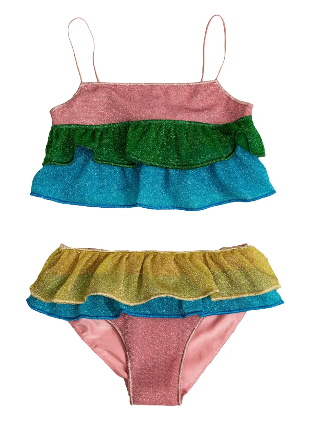 

Комплект бикини с оборками Oseree Kids, розовый