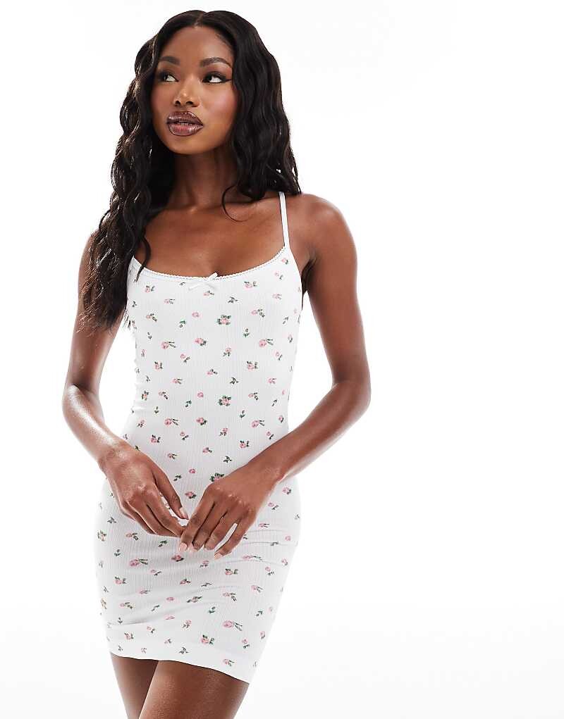 

ASOS DESIGN – Samira – Трикотажное мини-платье Pointelle с тонким узором 3r